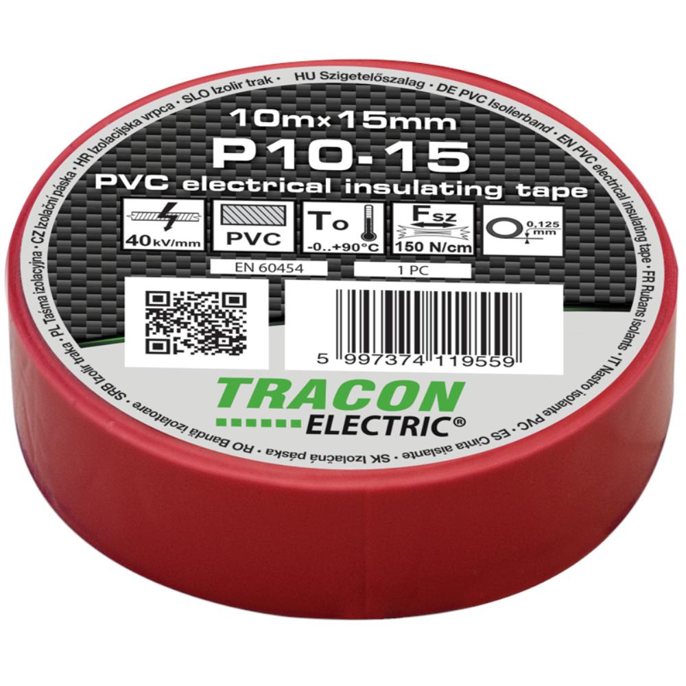 Insulating tape 10mx15mm red