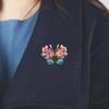 Элегантная брошь-бабочка с цветами, аксессуар из сплава, уникальные стили для платьев, пальто, портативная и стильная