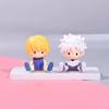 Мультяшная фигурка Hunter x Hunter Аниме Q-версия Сидящий Killua Zoldyck Gon Фигурка Игрушка Кукла Украшение для автомобиля Статуэтка Модель Подарок