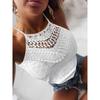 Women's Fashion Hollow Out Lace Eyelet Camisole Shirt