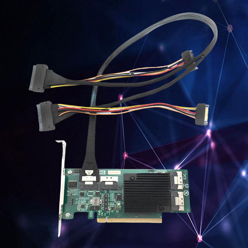Адаптер SlimSAS 8X на 2*U.2 NVMe, кабель SFF-8654 74pin на 2*SFF-8639 68pin, линия данных SlimSAS
