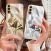 Роскошные листья гинкго для Samsung Galaxy S20 FE S21 S22 S23 Plus S24 Ultra 25Ultra S21+ S9+ S22Plus Золотой стеклянный чехол для телефона