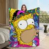 Смешное Мультяшное Одеяло The S-Simpsonss Одеяло для Дивана Дивана Путешествий Дома Пешего Туризма Пикника Постельное Белье Фланелевое Одеяло подарок на день рождения