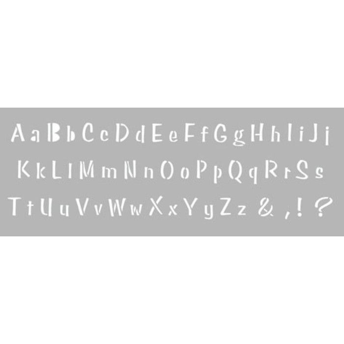 Pochoir 15 x 40 cm Alphabet n°2