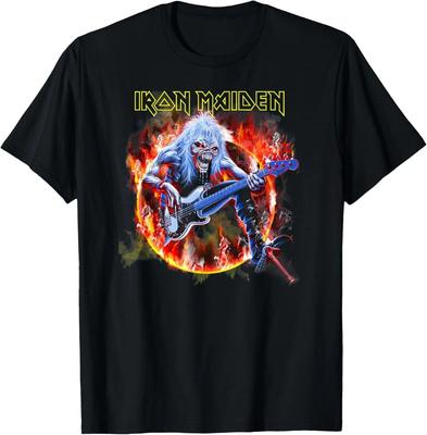 Iron Maiden - Fear Live Flames Футболка топы футболка мужская женская 100% хлопок