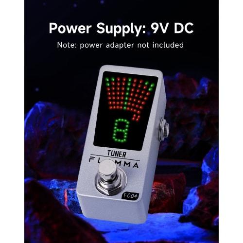 FLAMMA Tuner Pedal FC04 Chromatic Guitar Tuner Pedal, High-Precision 1-Cent Tuning Pedal for Guitar and Bass, with Pitch Indicator and True Bypass