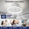 Потолочный вентилятор 2 в 1 с вращением на 360°, кухонный/туалетный светодиодный светильник-вентилятор, маленький 13,5 дюймов, электрический потолочный светильник-вентилятор