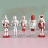 5Pcs/Set Glitter Nutcracker Soldier Pendant with Hanging Rope Christmas Tree Decoration Kid Gift
