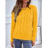 Womens Knitwear Cable Knit Sweater Autumn Round Neck Long Sleeve Pullover Tops Ladies Winter Casual Loose Jumper