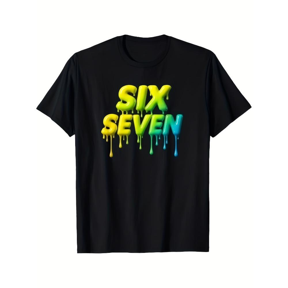 Летняя мода Детская футболка с принтом Six Seven 6 7 для девочки с короткими рукавами Футболка уличной моды Харадзюку Мальчик Летние топы