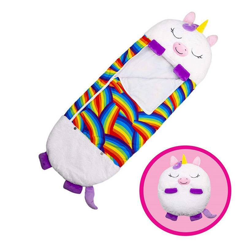 Уютный детский спальный мешок с милыми мультяшными животными, очаровательные дизайны с единорогом и акулой