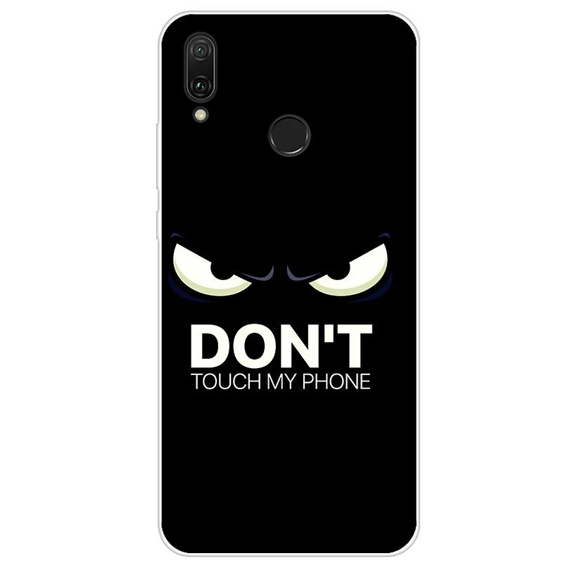 Милый мягкий бампер с рисунком для Huawei Y6 Y7 Y9 Y5 2019, тонкий прозрачный силиконовый чехол для телефона Huawei Y 9 7 6 5, чехол