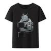 Original Retro Design Muscle Beast Thick Tinplate Print Gym T Shirt Rhinoceros Weightlifting Clothing Tops  Shirts for Men