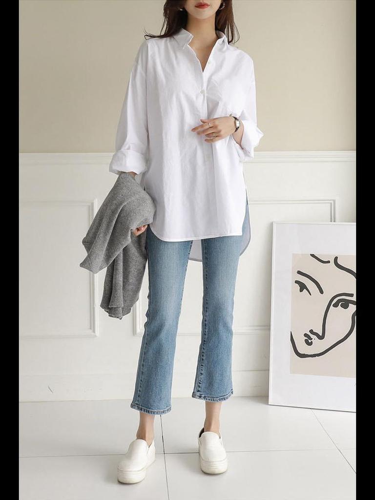 2024 Women's Loose Casual Irregular Button-Down Long Sleeve Shirt for Autumn and Winter