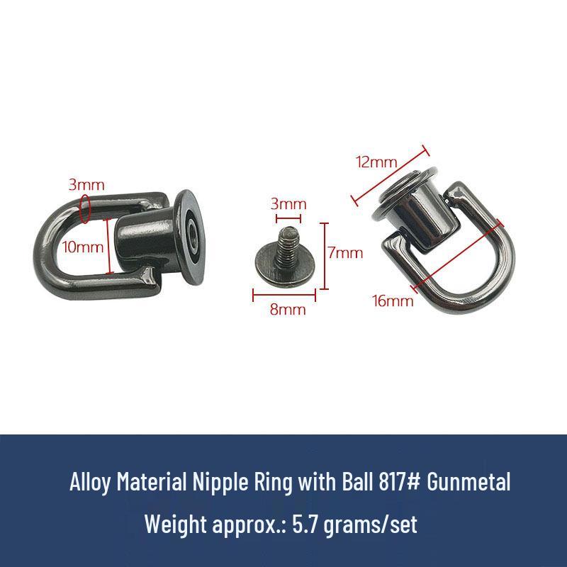 Аксессуары для сумок и багажа: Кольца, Голова монаха, Пирсинг сосков, Кожаные пряжки для DIY, Декоративные винты-заклепки