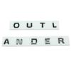 Fit For Outlander Original ABS Chrome Car 3D Letters Hood Emblem Logo Badge Car Stickers Styling Car Decal Accessories