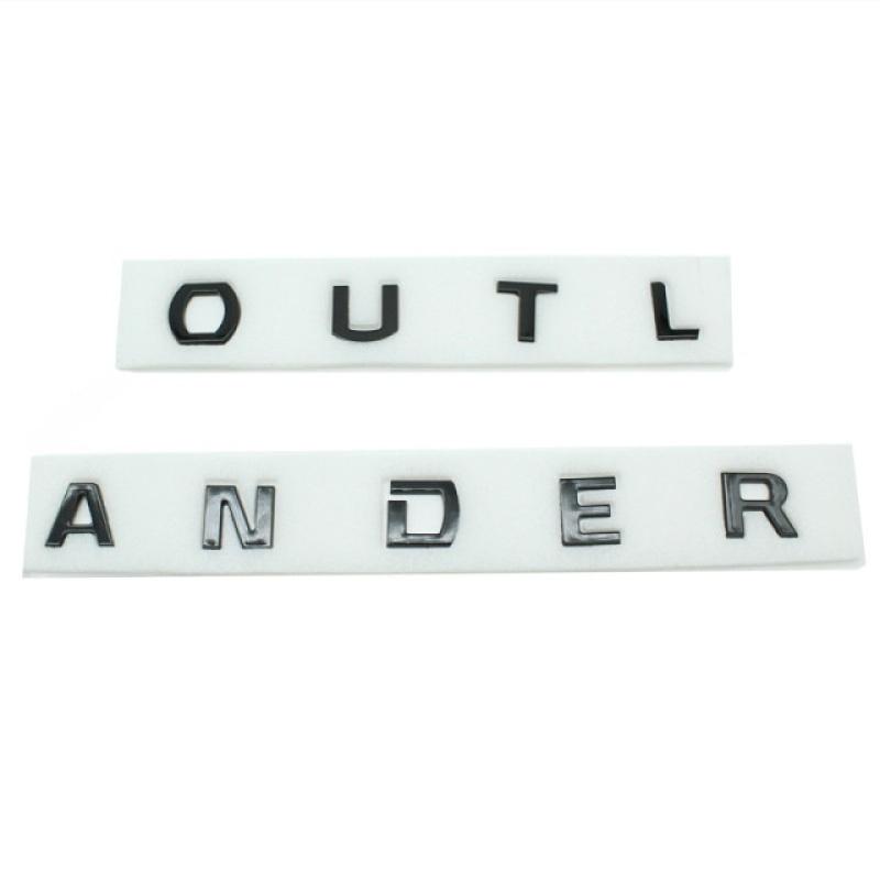 Fit For Outlander Original ABS Chrome Car 3D Letters Hood Emblem Logo Badge Car Stickers Styling Car Decal Accessories