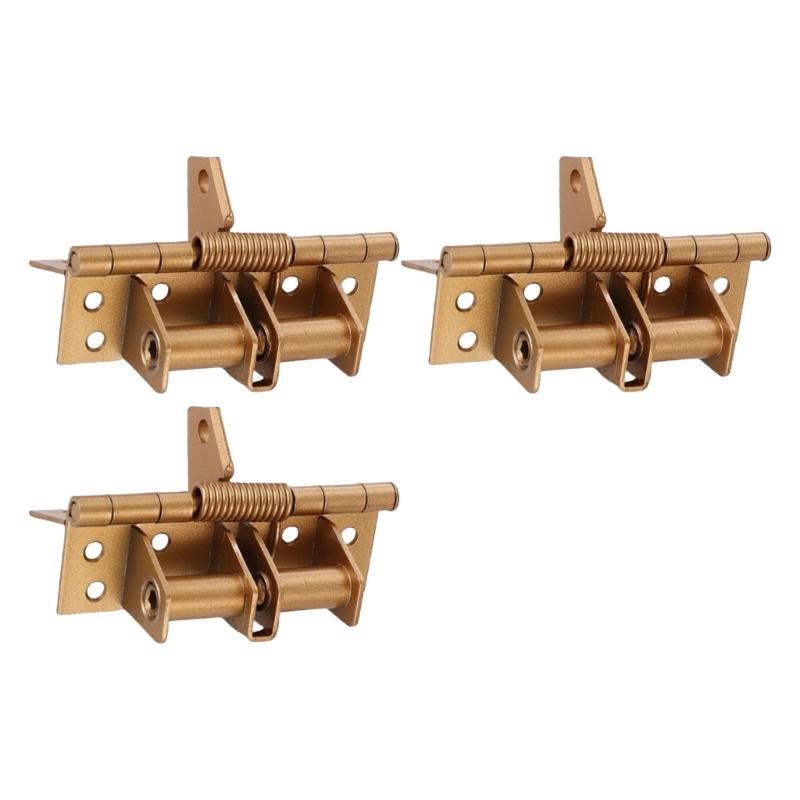 3Pcs Self Closing Spring Door Hinge 90 Degree Positioning Automatic Door Closers Hinge Hardware for Wood Door Cabinet
