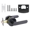 Passage Door Handle Black Passage Lock Doorknob Heavy Duty Interior Black Flat Door Handles Keyless For Bathroom Bedroom