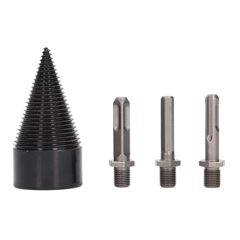 4pcs Heavy Duty Detachable Log Splitter Bit Hex Shank Firewood Drill Bit  Family Heating