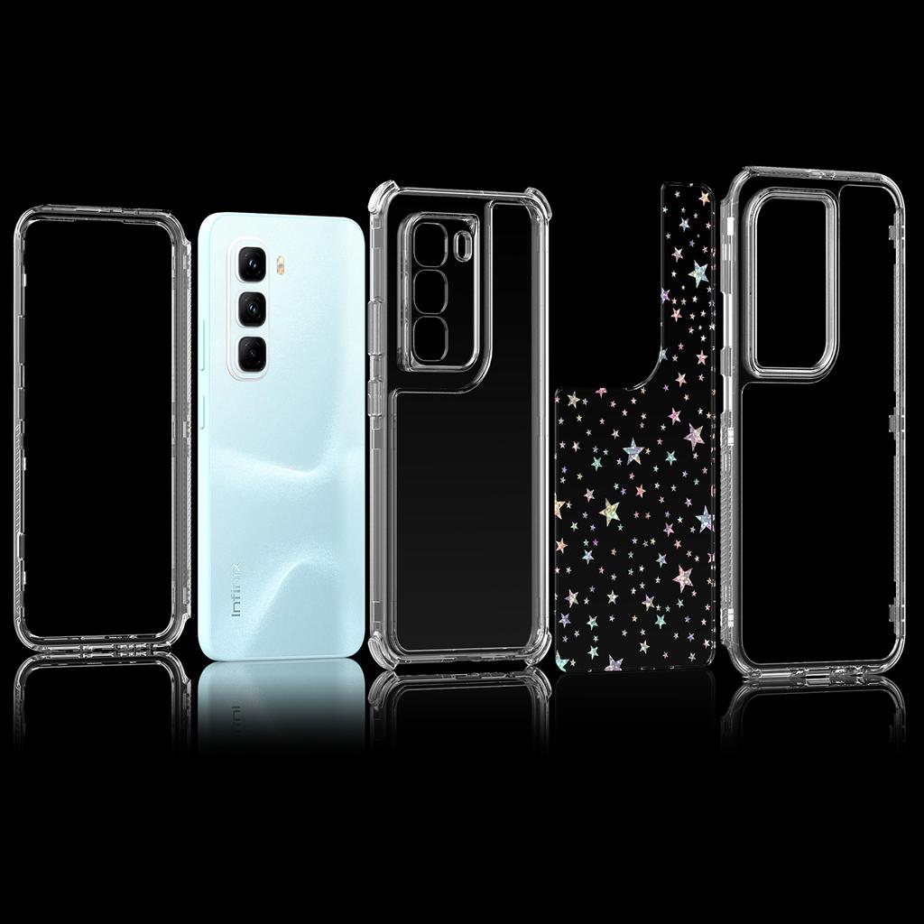 For Infinix Hot 50 Pro+ 4G Case Precise Cutouts Acrylic TPU Clear Phone Cover with Laser-printed Film