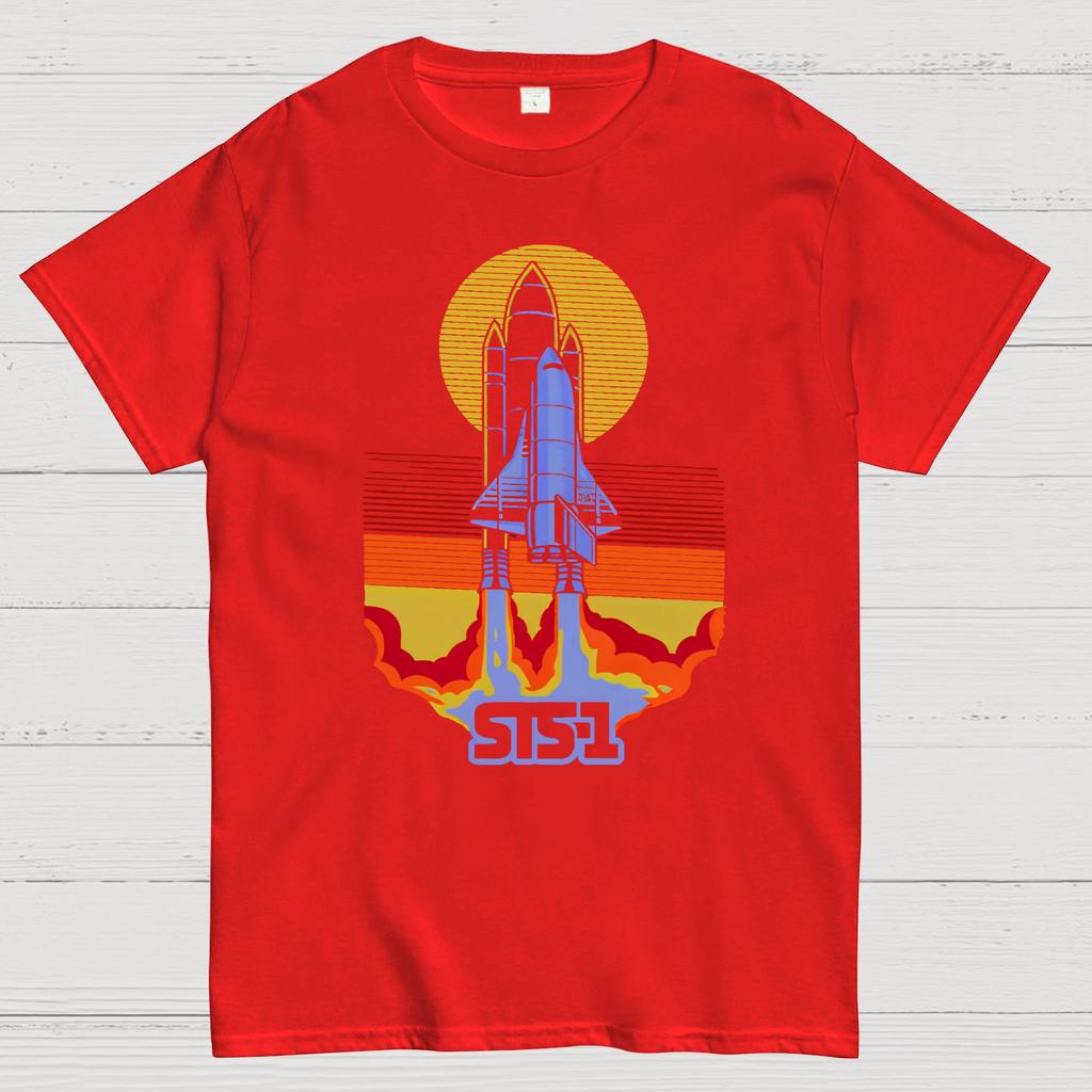 STS-1 Space Shuttle Cotton Summer Casual Cool Loose T-Shirt