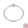 925 Silver 17-20CM Heart Pave Zirconia Original Bracelets Infinity Bracelet Fit DIY Charms Bead Birthday Jewelry Gifts Hot Sale