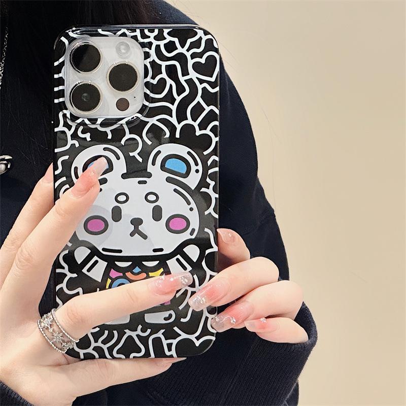 Чехол Zhitai Cartoon для iPhone 12/13/14/15 Pro - забавный чехол Jelly