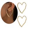 Hollow Heart Studs Earrings Creative Ear Accessory Heart Ear Studs Suitable for Teens Youthful Fashion Lovers Present
