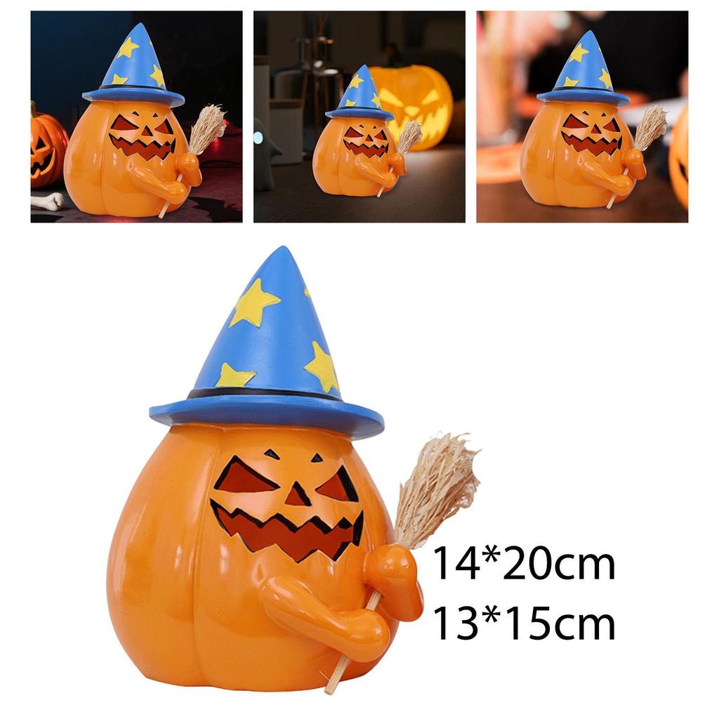 Halloween Decoration Pumpkin Light Bedside Lamp Prop Party Gift Indoor Outdoor Lighted Pumpkin for Home Nursery Porch Kitchen