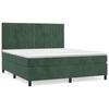 3143154 vidaXL Lit à sommier tapissier et matelas Vert foncé 160x200cm Velours