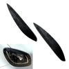 2pcs Car Headlight Eyebrow Eyelid Cover Trim ABS Carbon Fiber Black For Mercedes Benz Smart 453 Fortwo Forfour 2014-2024