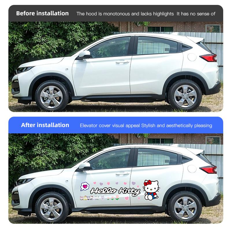 SKCW6 Sanrio Car Body Decoration Stickers Kawaii Cartoon Decal For Hyundai Volkswagen Toyota BMW Honda Jaguar Cadillac Alfa Romeo KIA