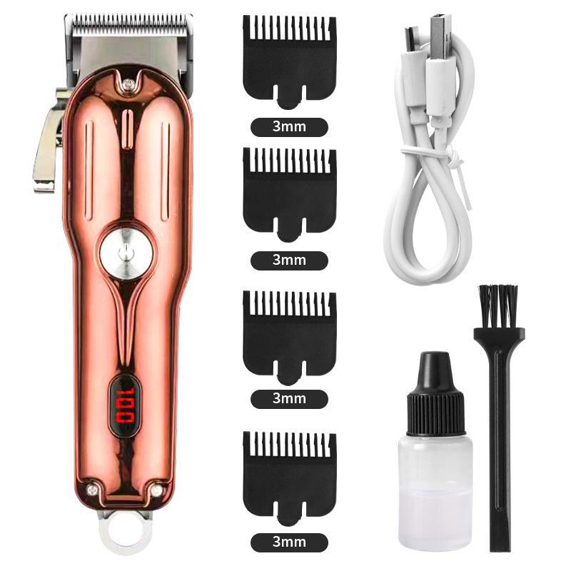 Professional LCD Hair Clipper with USB Charging for Hairdressing
