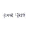 Sparkling Bow Stud Earring With Clear Cubic Zirconia P-293506C01 For Women