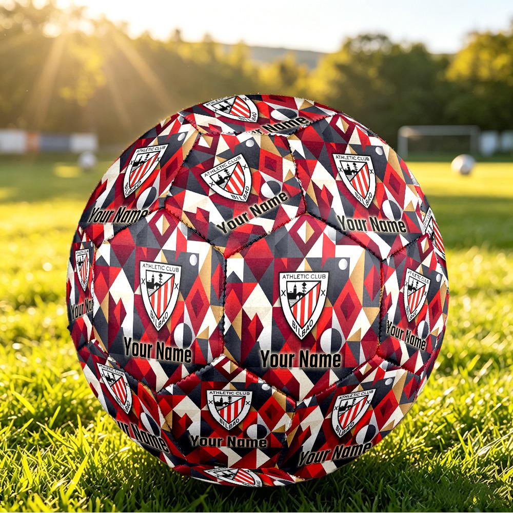 Personalized Size 5 Football Athletic Bilbao Football Pattern Outdoor Game Sports Ball Gift