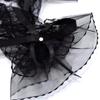 Gothic Short Black Gloves Female Lace Bridal Wedding Halloween Lolita Dress Net Gauze Bow Hand Sleeve Fishnet Gloves