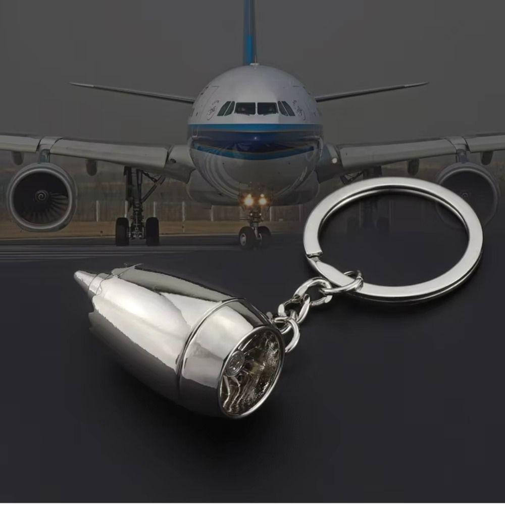 Cellphone Charm Aircraft Engine Key Chain Bag Decorative Mini Jet Engine Aviation Academy
