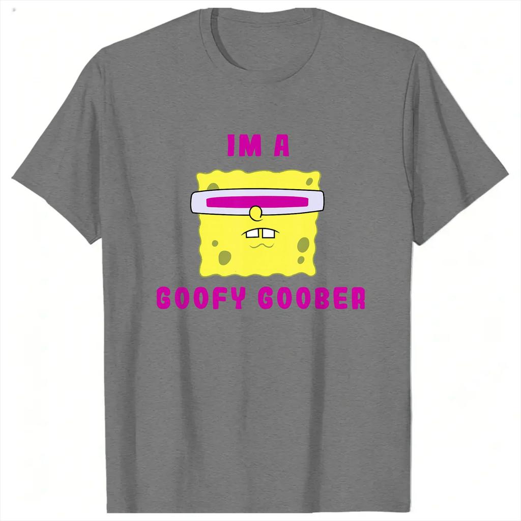 Spongebobs Im Goober T Shirt Summer Aesthetic T Shirts 100 Cotton Fashion Tee Shirt For Unisex Short Sleeves Casual Clothes