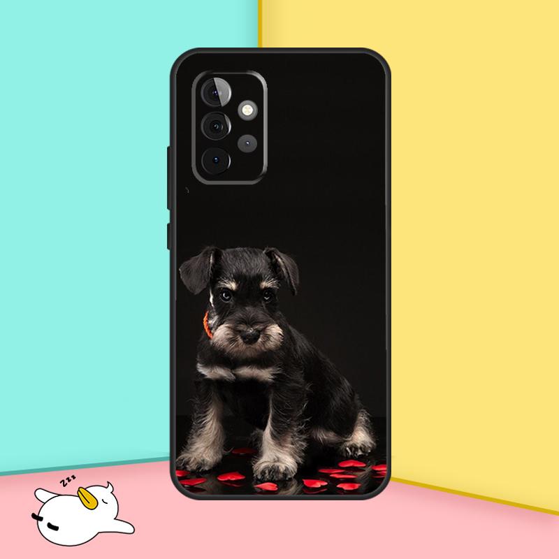 Schnauzer Puppy Dog Case For Samsung Galaxy A34 A54 A14 A36 A56 A06 A13 A53 A32 A12 A22 A52 A35 A17 A16 A55 A15