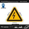 Electric Shock Warning Triangle Sticker - Durable PVC, Self-Adhesive, Wear-Resistant.