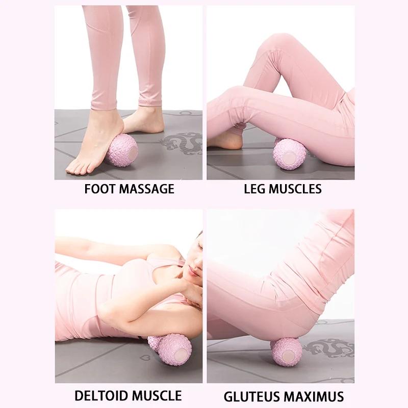 Double Lacrosse Massage Ball Activity Ball Physical Therapy Deep Tissue Massage Tool Back Hands and Feet EVA Peanut Massage Ball 1