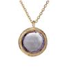 Les Trésors De Lily [R5625] - Silver Necklace 'Meghan' Gold Amethyst - 10 Mm