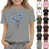 Toddler Girl Boy T-Shirts Kids Top Boys And Girls Printed Short Sleeved T-shirt 1-12Y