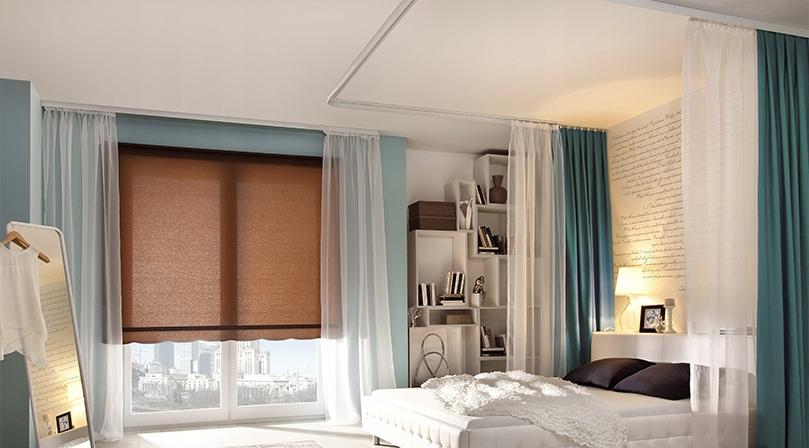 Double-track ceiling rail PVC curtain rod 300 cm