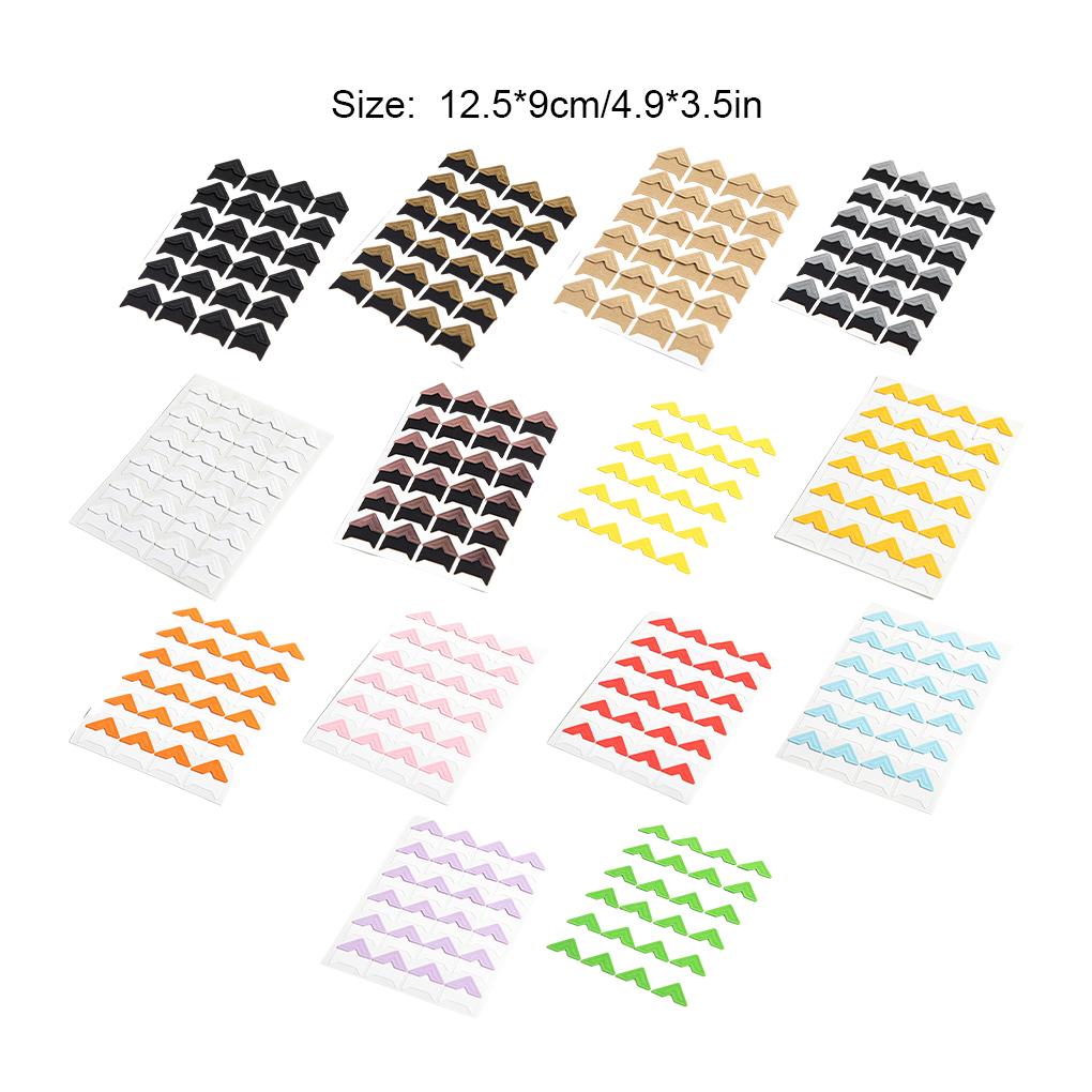 24x Easy To Apply Vintage Corner Kraft Stickers For Photo Albums Vintage Corner Stickers Delicate