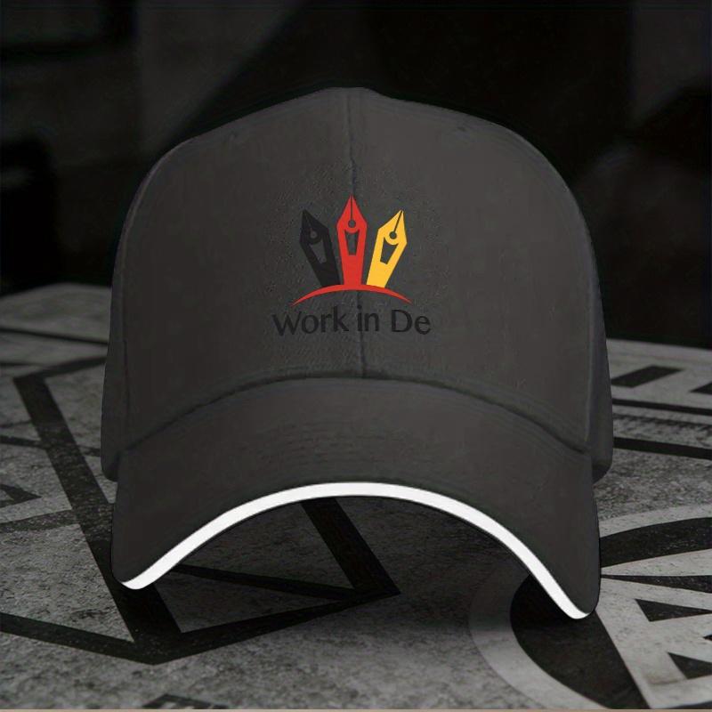New A Versatile Adjustable Sandwich Baseball Cap Related to 'Work in De', a Lightweight Printed Women'S Hat, And a Trendy Men'S