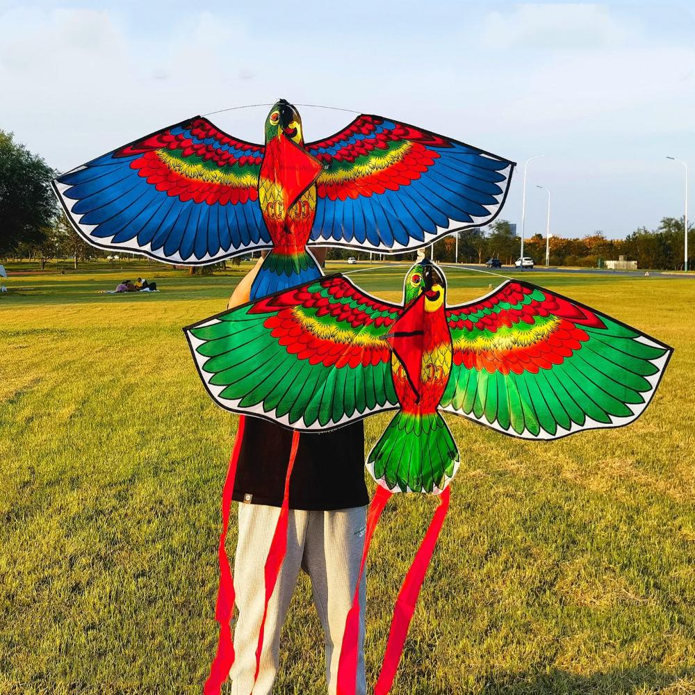 with Line Parrot Kite Long Tail Outdoor Fun Sports New Parrot Flying Toys for Kids