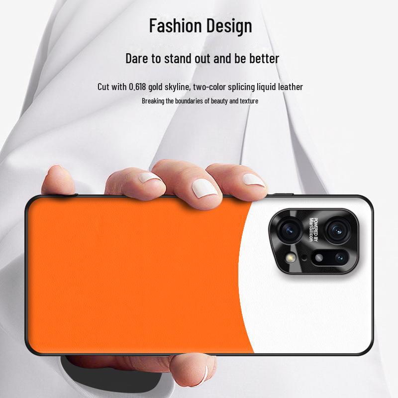 Защитный чехол из жидкой кожи для Oppo Find X5 Pro, защита от падений, цельная поставка.