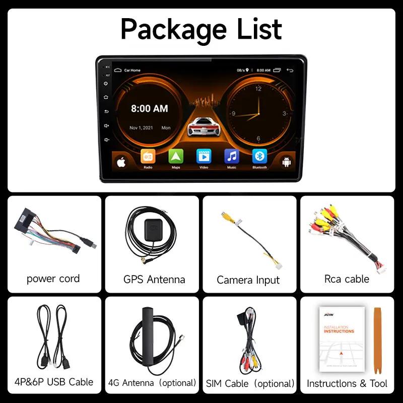 JIUYIN 2 Din Car Radio Carplay Android Auto 9 дюймов 10 дюймов 4G 64G Универсальный мультимедийный проигрыватель DSP AM RDS AHD GPS WIFI Auto 8 ядер